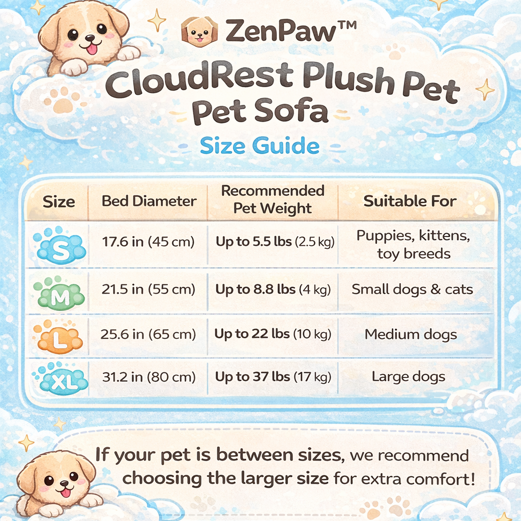 ZenPaw™ CloudRest Plush Pet Sofa